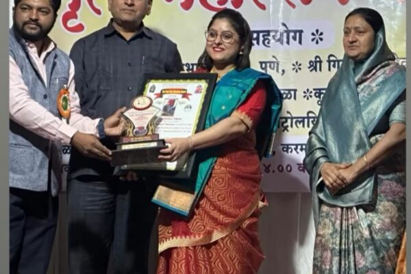 Dr.Veethika Tikoo bestowed with Kala Bhushan award -2026 at Maharashtra