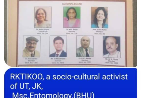 RK Tikoo nominated to the prestigious Editorial Board of Jammu Club.
