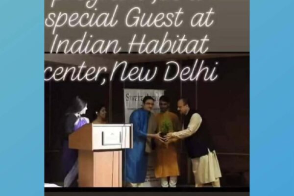 Invited at Classical Music program as Chief Guest at India Habitat Centre, New Delhi